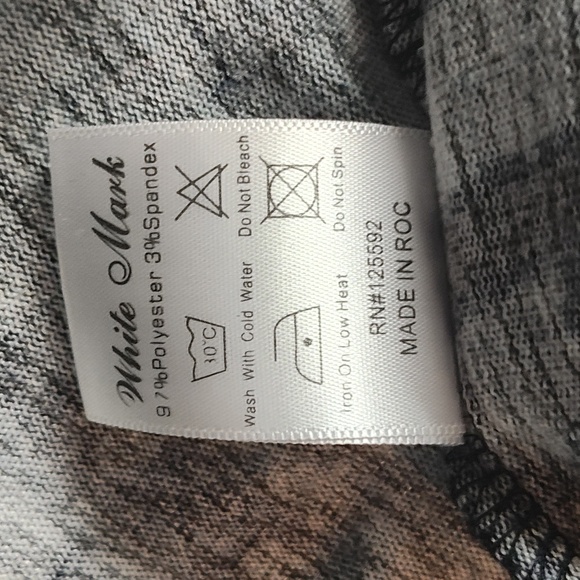 White Mark Gray and Black Floral Long Sleeve Dress Size Small - Picture 7 of 7